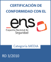 Acreditado conforme al Esquema Nacional de Seguridad, RD 3/2010 de 8 de enero